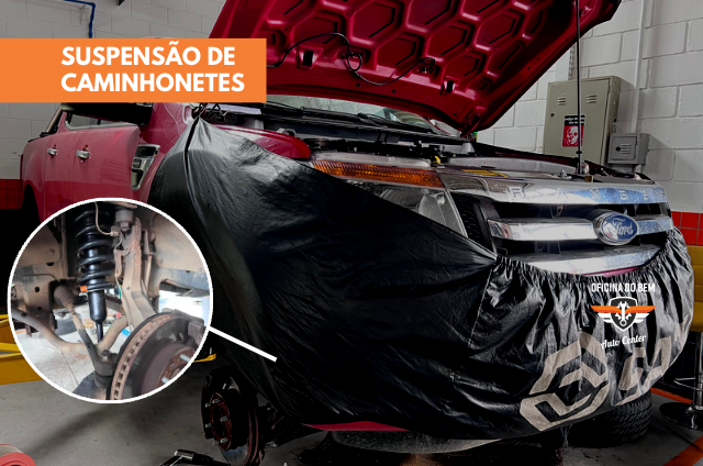 suspensão de caminhonete amortecedores bandeja jumelo oficina do bem Sorocaba